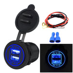 Adattatore doppio USB per auto 4.2A 5V con cavo 60 cm