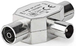 Splitter coassiale IEC maschio a 2x IEC femmina argento