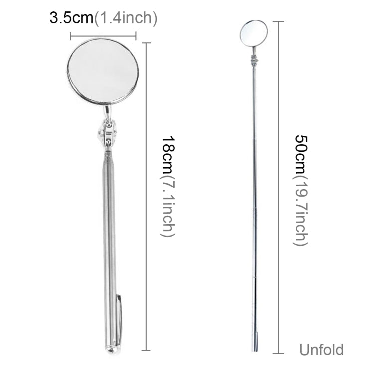Specchio ispezione telescopico per telaio auto 3,5 cm