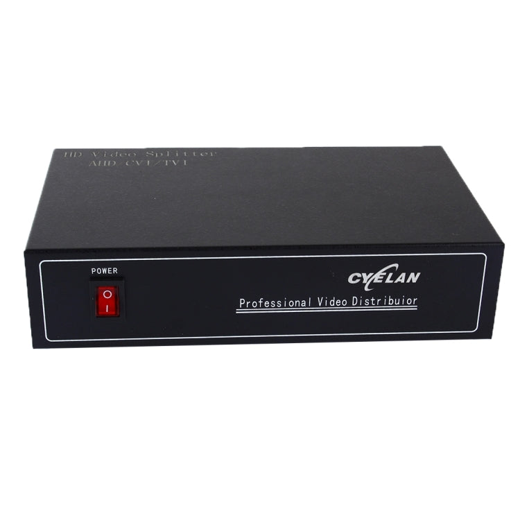 Splitter video coassiale 2 ingressi e 4 uscite AHD CVI TVI