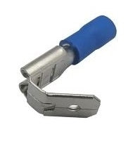 Connettore Faston doppio 6,3 mm blu per cavi 1,5-2,5 mm² confezione da 100 B2030