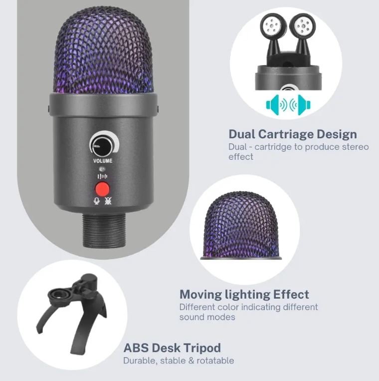 Microfono a condensatore USB Bluetooth E9015