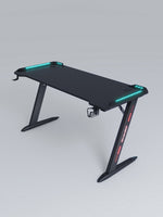 Scrivania da gaming 120x60x74 con luci RGB e accessori