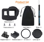 Guscio protettivo in lega di alluminio con lente UV 52mm per GoPr