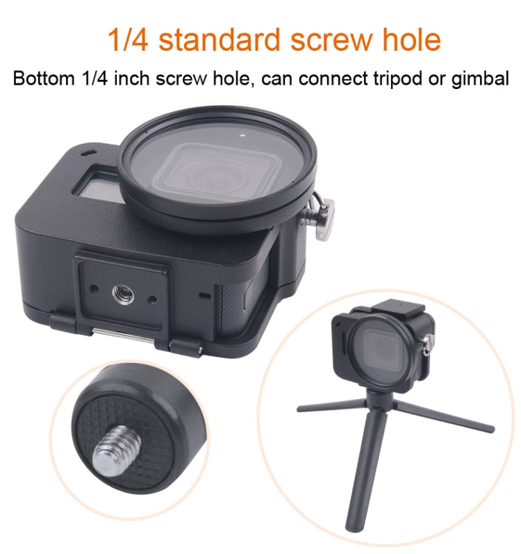 Guscio protettivo in lega di alluminio con lente UV 52mm per GoPr