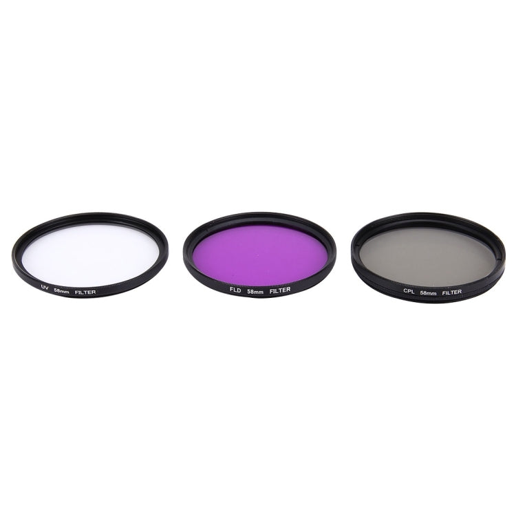Filtro obiettivo 3 in 1 58 mm per GoPro e Xiaomi Xiaoyi Yi