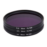 Filtro obiettivo 3 in 1 58 mm per GoPro e Xiaomi Xiaoyi Yi