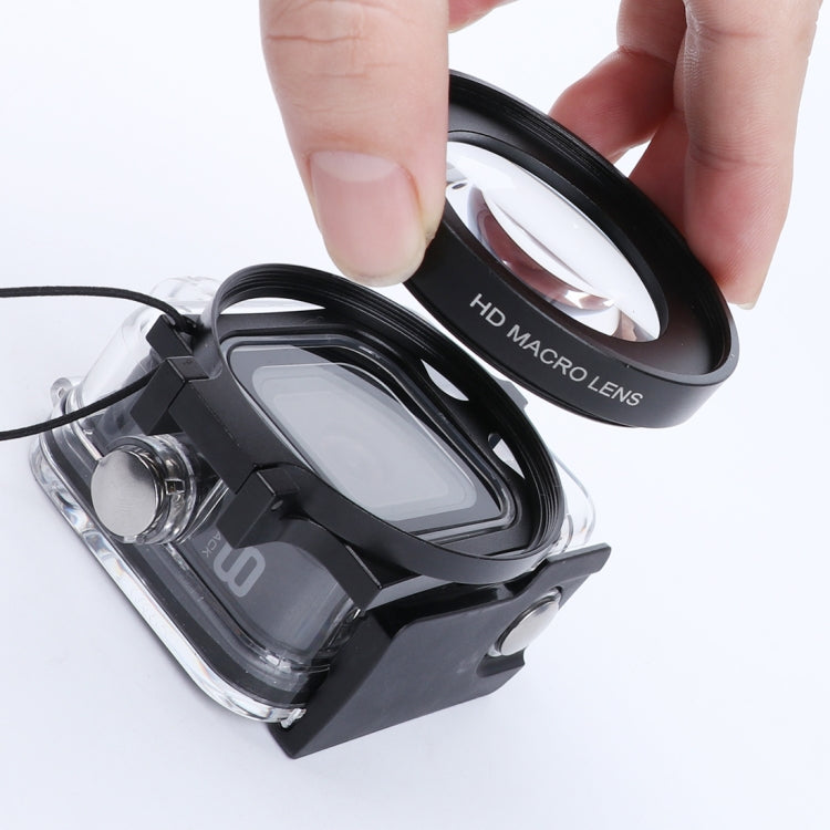 Obiettivo macro 16X 58mm con custodia impermeabile per GoPro HERO