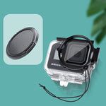 Anello adattatore filtro 58 mm con custodia impermeabile per GoPr