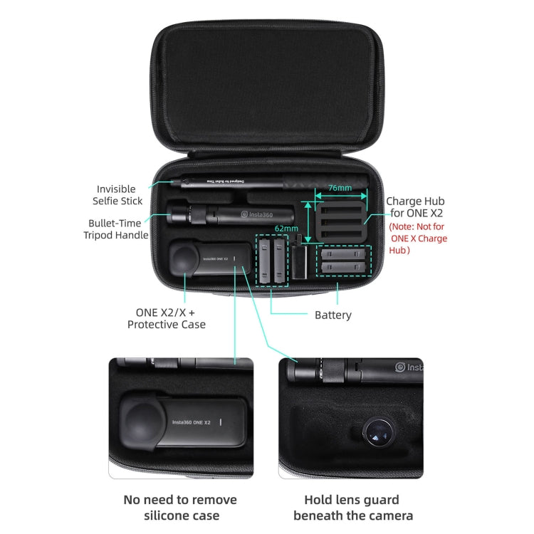 Borsa portaoggetti per Insta360 ONE X2 e ONE X