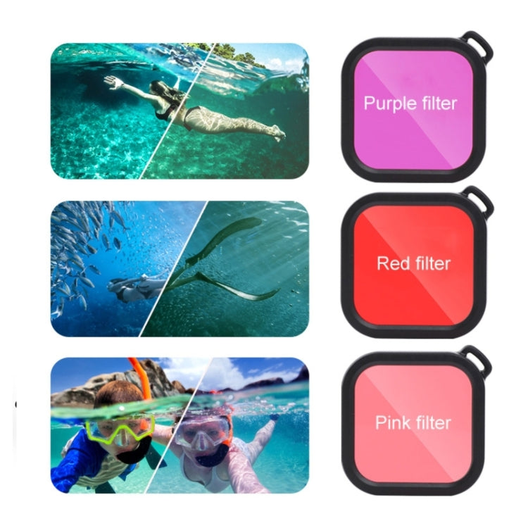 Custodia impermeabile per GoPro HERO8 Black 45m con filtri