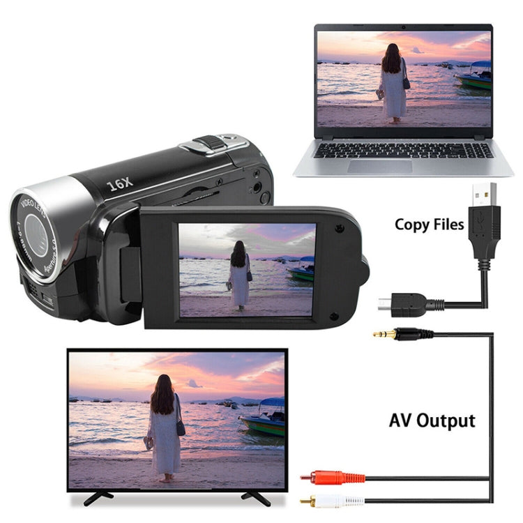 Videocamera HD da viaggio con zoom digitale 16X e sensore CMOS