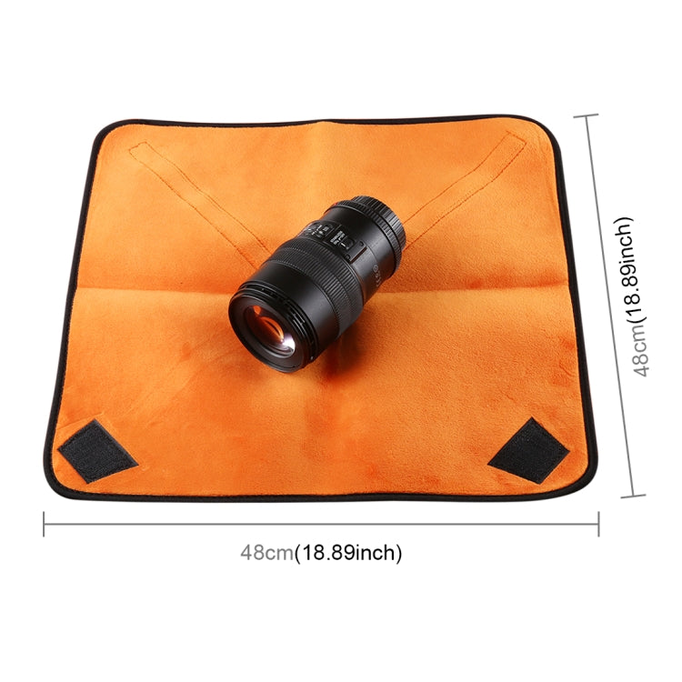 Tessuto cento pieghe per fotocamera reflex Fodera per obiettivo Panno avvolto ispessente più velluto, dimensioni: 50x50 cm, Size: 50x50cm