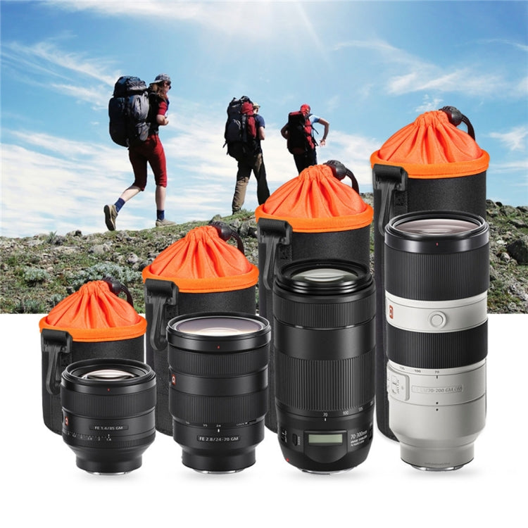 Borsa per obiettivo fotocamera reflex 4 in 1 Borsa per obiettivo singolo micro Borsa per bile interna per obiettivo Custodia protettiva impermeabile più ispessimento in velluto, 4 in 1
