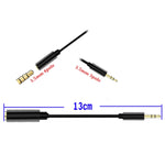 Cavo adattatore per microfono audio da 4 poli femmina a 3 poli maschio da 3,5 mm in metallo da 5 pezzi da 13 cm, 4 Pole to  3 Pole Adapter Cable