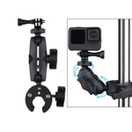 Supporto base pinza per action camera con rotazione 360°