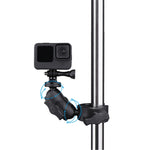 Supporto base pinza per action camera con rotazione 360°