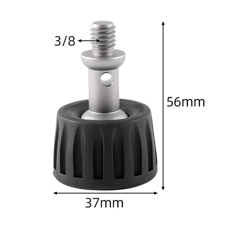 BEXIN GSF37-S Treppiede Piedino in plastica con punte in acciaio inossidabile da 3/8 pollici, GSF37-S