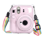Per FUJIFILM Instax mini 12 Borsa per fotocamera con custodia rigida in cristallo con tracolla, For FUJIFILM Instax mini 12