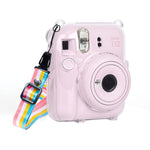 Per FUJIFILM Instax mini 12 Borsa per fotocamera con custodia rigida in cristallo con tracolla, For FUJIFILM Instax mini 12