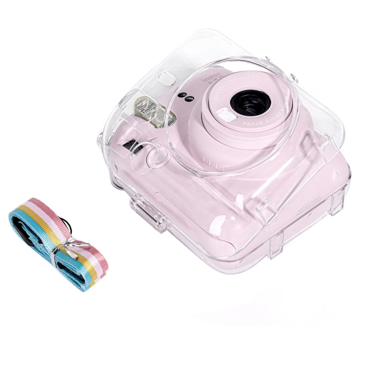 Per FUJIFILM Instax mini 12 Borsa per fotocamera con custodia rigida in cristallo con tracolla, For FUJIFILM Instax mini 12