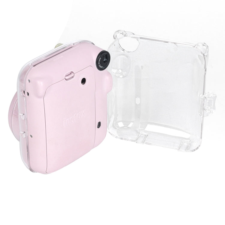 Per FUJIFILM Instax mini 12 Borsa per fotocamera con custodia rigida in cristallo con tracolla, For FUJIFILM Instax mini 12