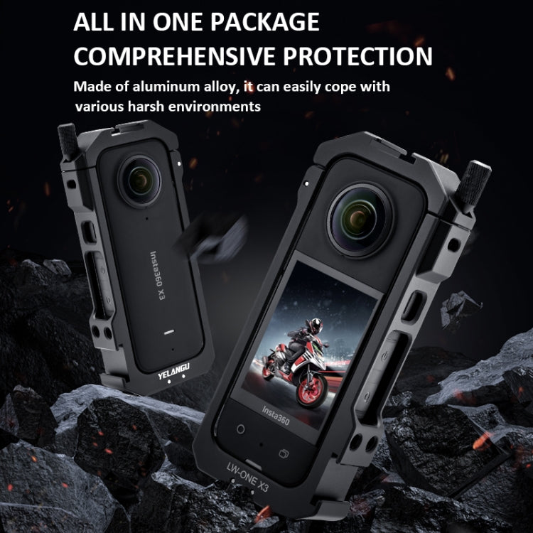 Custodia con gabbia metallica per Insta360 X3 LW-ONE X3