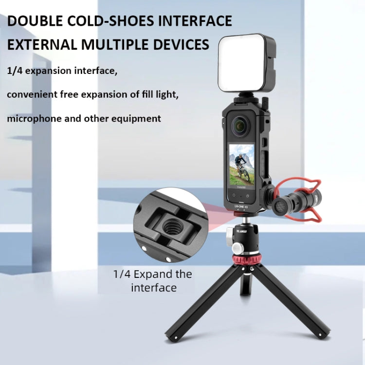 Custodia con gabbia metallica per Insta360 X3 LW-ONE X3