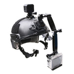 Set montaggio frontale casco per action cam compatibili