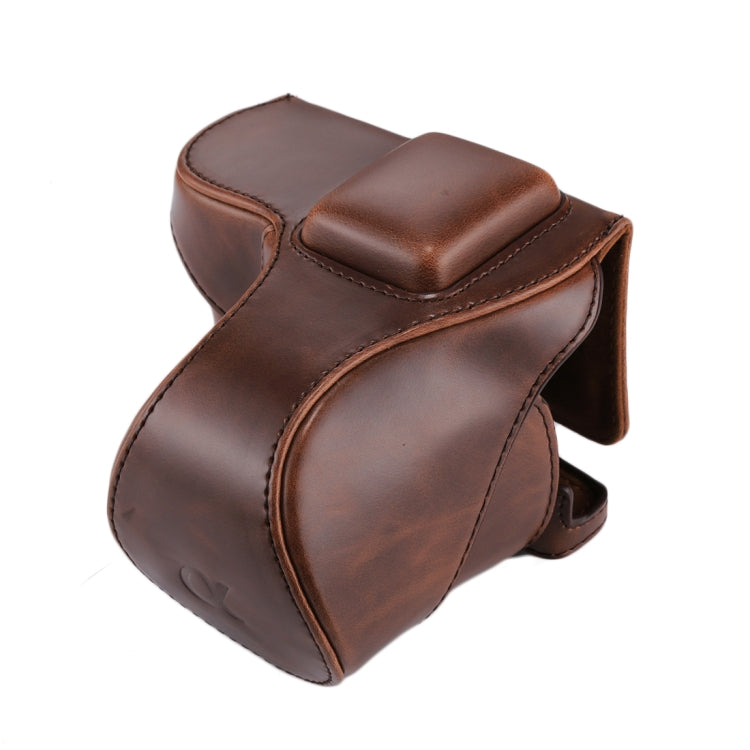 Custodia in pelle PU per fotocamera full body con cinturino per Sony NEX 5N / 5R / 5T (obiettivo 16-50mm / 18-55mm), For Sony NEX 5N