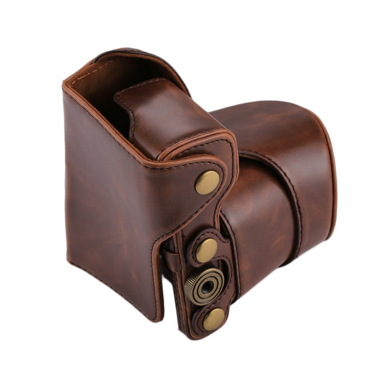 Custodia in pelle PU per fotocamera full body con cinturino per Sony NEX 5N / 5R / 5T (obiettivo 16-50mm / 18-55mm), For Sony NEX 5N