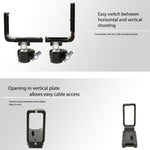 FITTEST FLN-D850 Supporto base per staffa per piastra a sgancio rapido per ripresa verticale per Nikon D850, Nikon D850