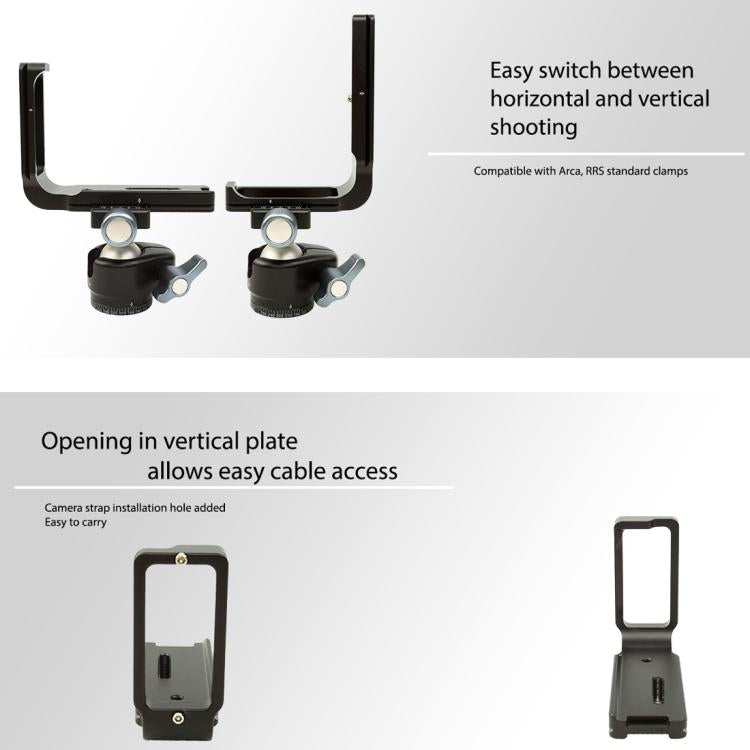 FITTEST FLN-D850 Supporto base per staffa per piastra a sgancio rapido per ripresa verticale per Nikon D850, Nikon D850