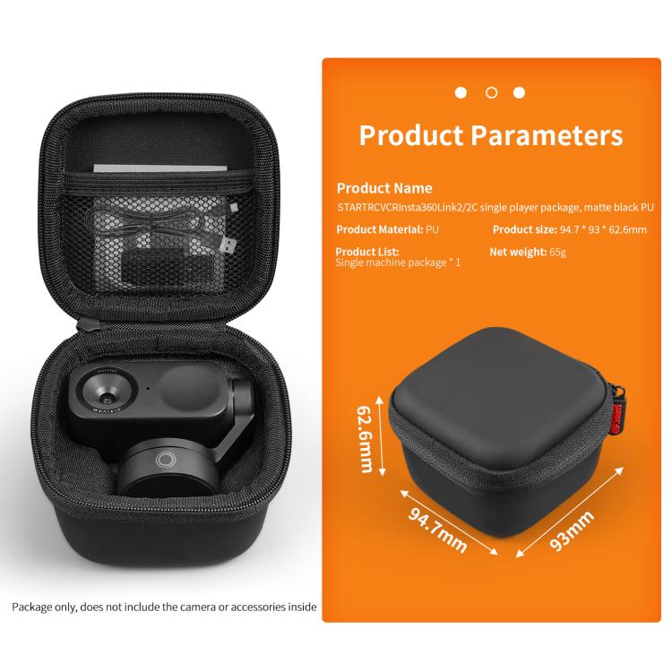 Custodia portatile in PU per Insta360 Link 2 / 2C / 2 Pro