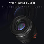 Obiettivo a focale fissa standard YONGNUO YN42.5mm F1.7M II con attacco M4/3, YN42.5mm F1.7M II