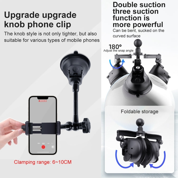 Supporto a ventosa con braccio magico per smartphone