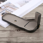 Base mezza custodia per fotocamera in pelle PU con filo da 1/4 di pollice per Canon EOS 6D / 6D Mark II, For Canon 6D2