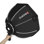 TRIOPO KS55 Diffusore Softbox parabolico Speedlite Flash ottagonale da 55 cm con maniglia per montaggio su staffa, KS55