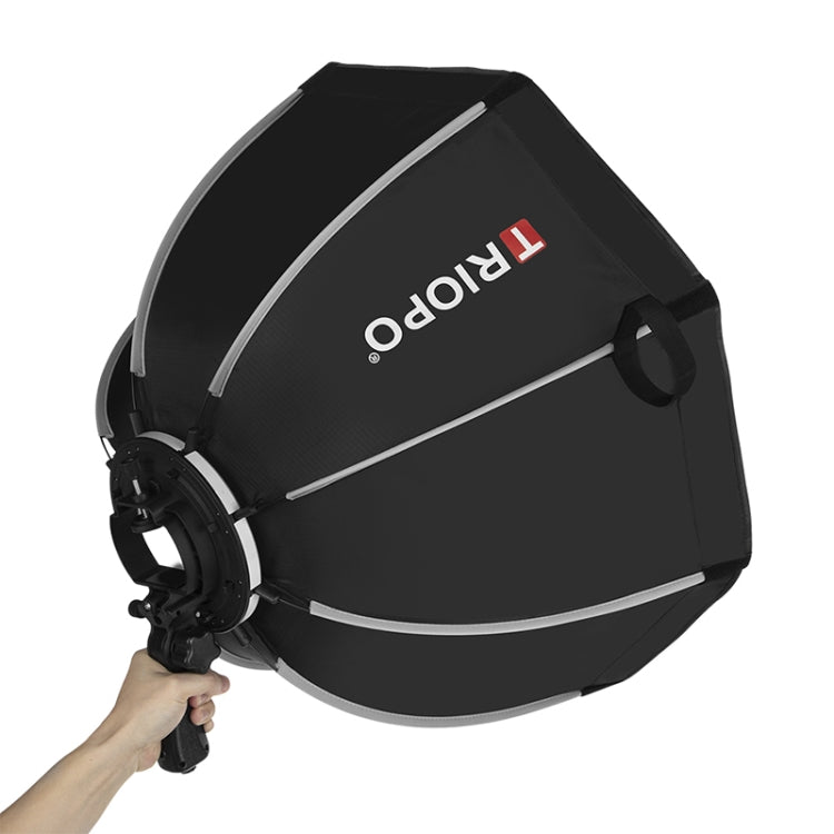 TRIOPO KS55 Diffusore Softbox parabolico Speedlite Flash ottagonale da 55 cm con maniglia per montaggio su staffa, KS55