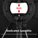 TRIOPO KS55 Diffusore Softbox parabolico Speedlite Flash ottagonale da 55 cm con maniglia per montaggio su staffa, KS55