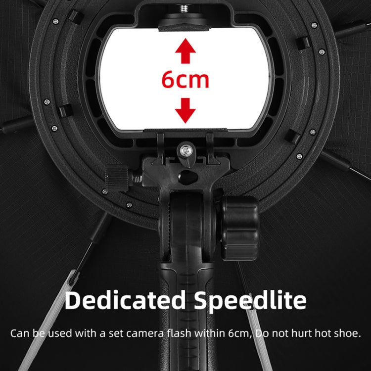 TRIOPO KS55 Diffusore Softbox parabolico Speedlite Flash ottagonale da 55 cm con maniglia per montaggio su staffa, KS55