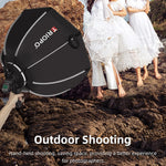 TRIOPO KS55 Diffusore Softbox parabolico Speedlite Flash ottagonale da 55 cm con maniglia per montaggio su staffa, KS55