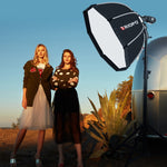 TRIOPO KS55 Diffusore Softbox parabolico Speedlite Flash ottagonale da 55 cm con maniglia per montaggio su staffa, KS55