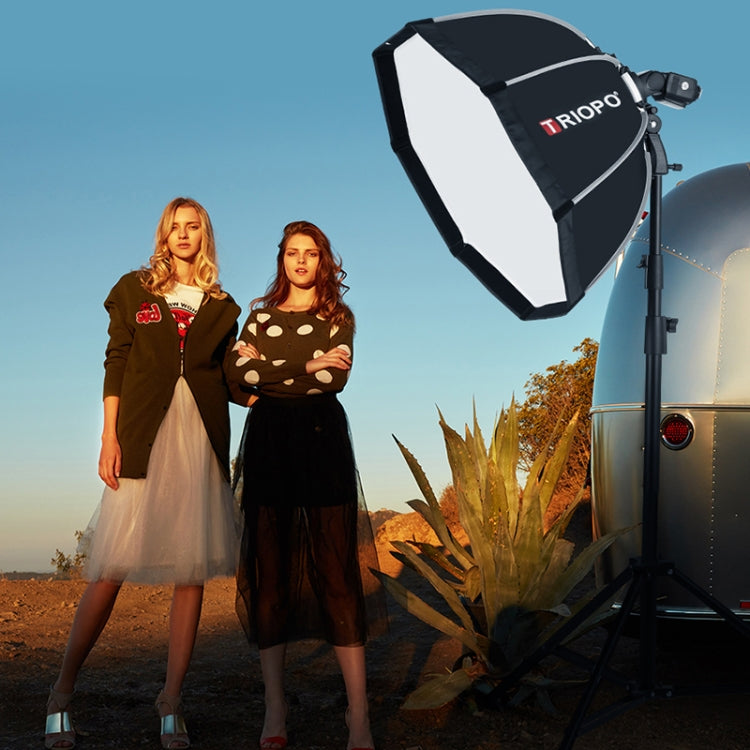TRIOPO KS55 Diffusore Softbox parabolico Speedlite Flash ottagonale da 55 cm con maniglia per montaggio su staffa, KS55
