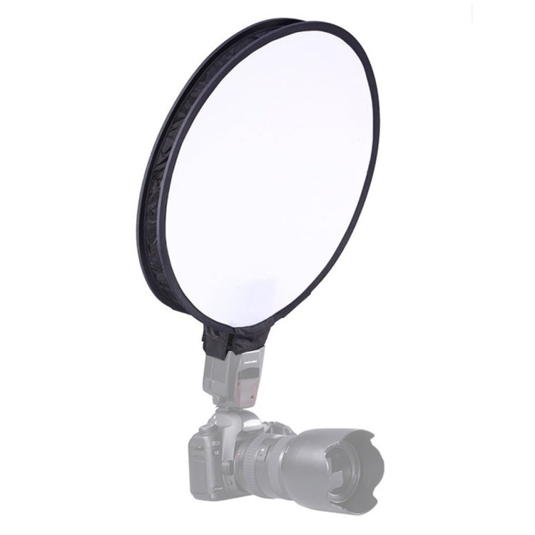 Scatola morbida pieghevole universale da 30 cm, stile rotondo, senza supporto per luce flash (nero + bianco), 30cm Round Style