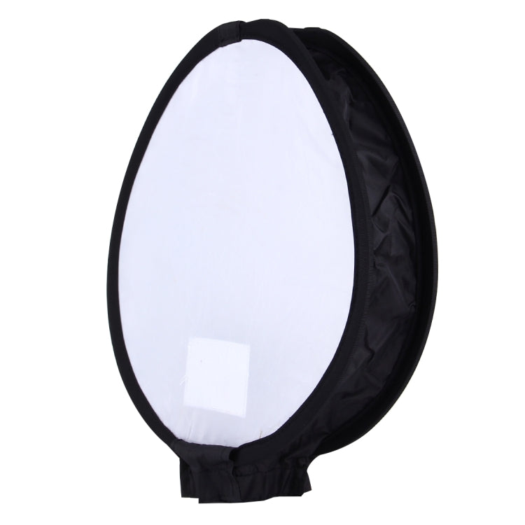 Scatola morbida pieghevole universale da 30 cm, stile rotondo, senza supporto per luce flash (nero + bianco), 30cm Round Style