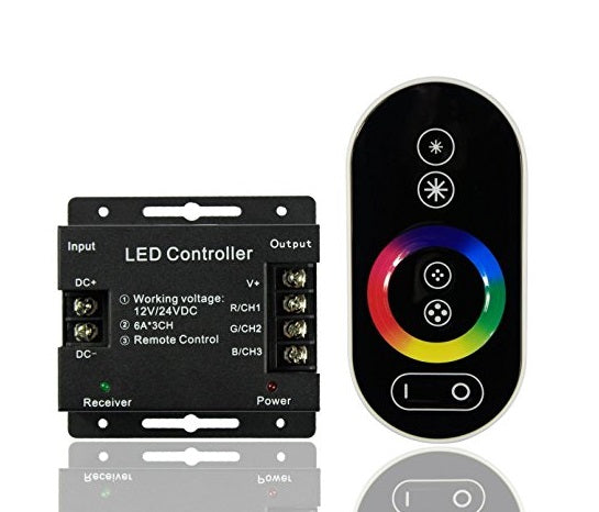 Controller LED Touch con telecomando per striscia LED RGB 12/24V