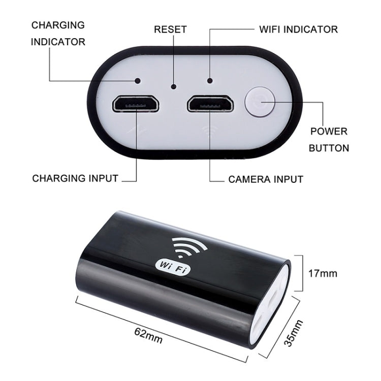 Endoscopio Wi-Fi impermeabile 8mm cavo flessibile 5m HD