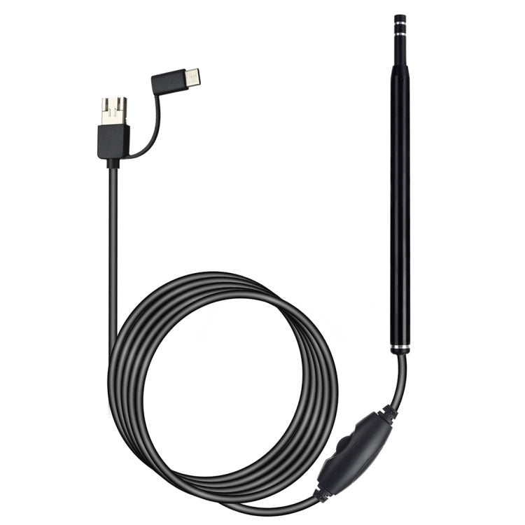 Otoscopio HD 5,5 mm con cavo USB Type-C e 6 LED