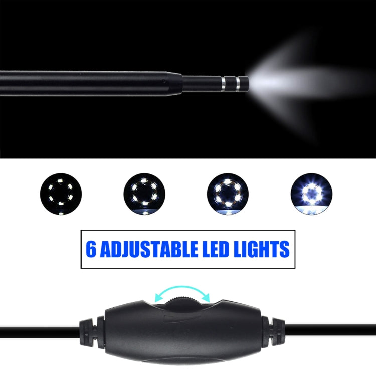 Otoscopio HD 5,5 mm con cavo USB Type-C e 6 LED